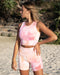 Taylor Sports Top - Rosé Pink Tie-Dye