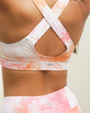 Matilda Sports Bra - Rosé Pink Tie-Dye