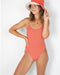 Womens Layla One-Piece - Coral Rib