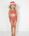 Girls Hayley Bikini Top - Coral Rib