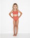 Girls Hayley Bikini Bottoms - Coral Rib