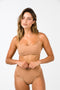 Shelly Underwire Swim Top - Camel Rib