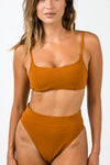 Shelly Underwire Swim Top - Turmeric Rib