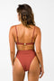 Shelly Underwire Swim Top - Vermilion Rib