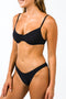 Byron Underwire Swimwear Top - Black Rib