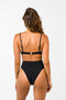 Shelly Underwire Swim Top - Black Rib