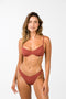 Byron Underwire Swimwear Top - Vermilion Rib