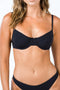 Byron Underwire Swimwear Top - Black Rib