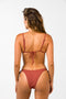 Cosy Bikini Top - Vermilion Rib