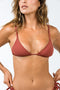 Cosy Bikini Top - Vermilion Rib