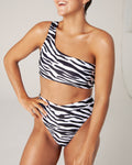 Hamilton High Waist Bottoms - Zebra - TWO SPARROW AUSTRALIA - Sustainable Swimwear Australia - Bottoms -