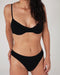 Kirra Midi Bottoms - Black Rib - TWO SPARROW AUSTRALIA - Sustainable Swimwear Australia - Bottoms - Black Rib / S