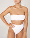 Esperance Strapless Top - White Rib - TWO SPARROW AUSTRALIA - Ethical Organic Natural Materials Sustainable Australia - Top - White Rib / S