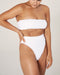 Esperance Strapless Top - White Rib - TWO SPARROW AUSTRALIA - Ethical Organic Natural Materials Sustainable Australia - Top -