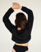 Bronte Quarter Crop Zip Sweatshirt Black - TWO SPARROW AUSTRALIA - Sustainable Swimwear Australia - Sweatshirt -