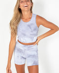 Taylor Sports Top - Charcoal Tie-Dye