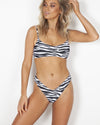 Snapper V Cheeky Bottoms - Zebra - TWO SPARROW AUSTRALIA - Sustainable Swimwear Australia - Bottoms -